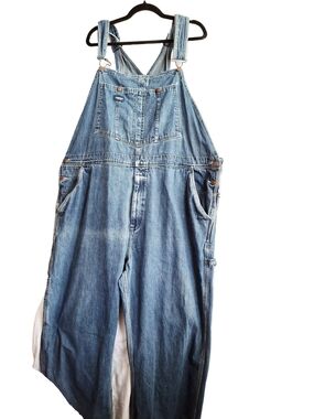 OshKosh  Bib Womens Plus Sz 44 Light Blue Denim Overalls Country Chic